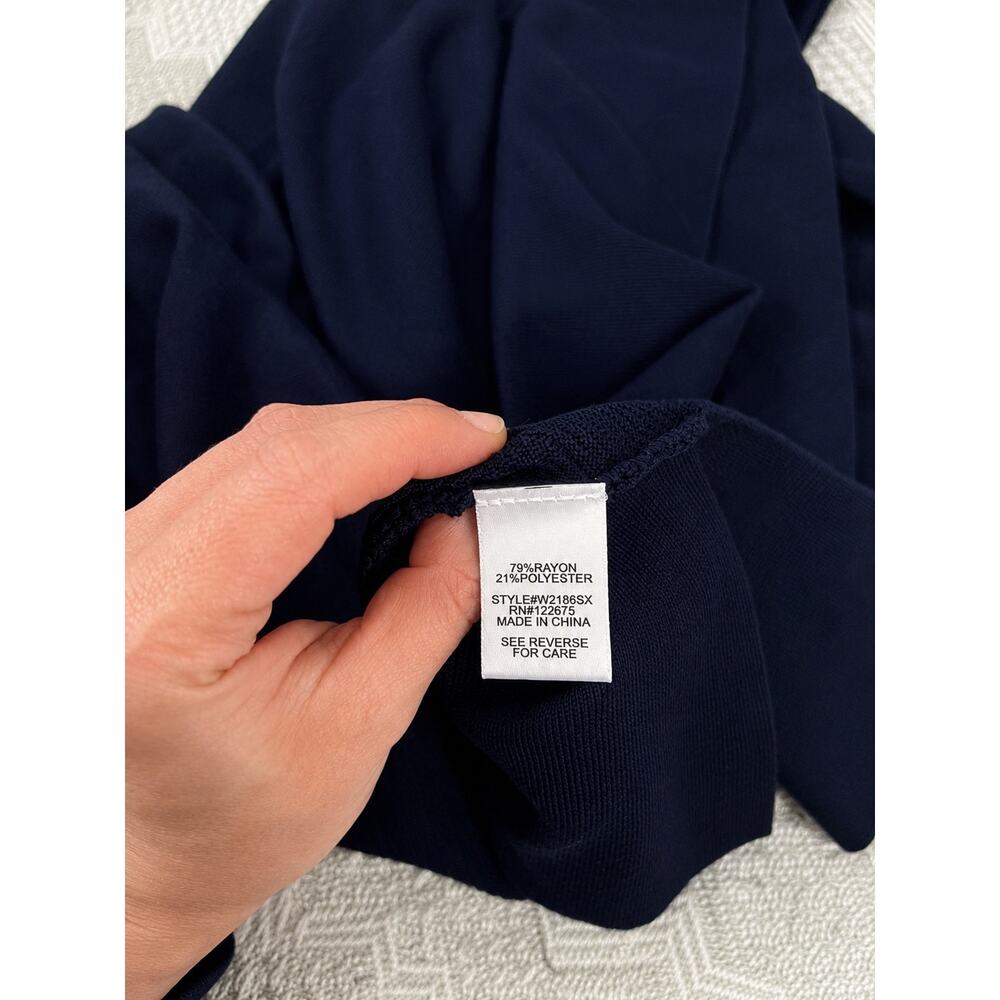 Lety & Me Scarlett Buckle Detail Sweater | Navy Blue | Size 1X | NWT | - Picture 7 of 7